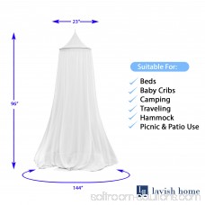 Mosquito Repelling Net for Beds, Hammocks, and Cribs - Insect Protection Hanging Canopy for Camping with Large Screen Opening by Lavish Home 551890824